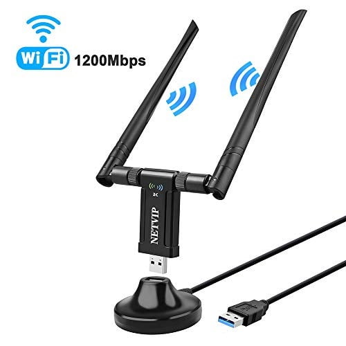 1200Mbps WiFi Adapter Network Adapter with USB 3.0 Cradle and Extension Cable for PC Desktop Laptop Support Windows 10//8//7 MacOS 5.8G//867Mbps+2.4G//300Mbps Dual Band USB WiFi Dongle